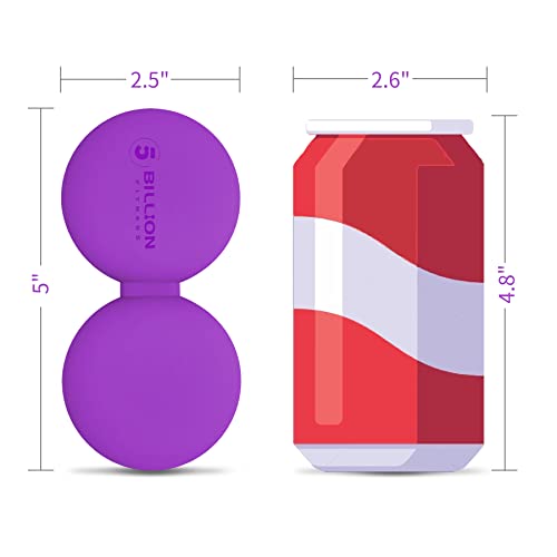 Image of 5BILLION FITNESS Peanut Massage Ball,Double Lacrosse Ball and Mobility Massage Ball for Physical Therapy - Deep Tissue Massage Tool for Myofascial Release, Muscle Relaxer, Acupoint Massage (Purple)