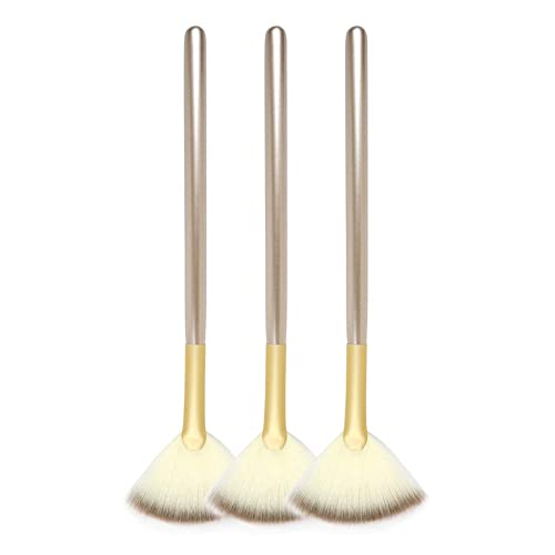 AKOAK Fan Makeup Brush - Mask Brush, Soft and Comfortable Mask Applicator Glycolic Acid Mask Cream Brush-Pack of 3