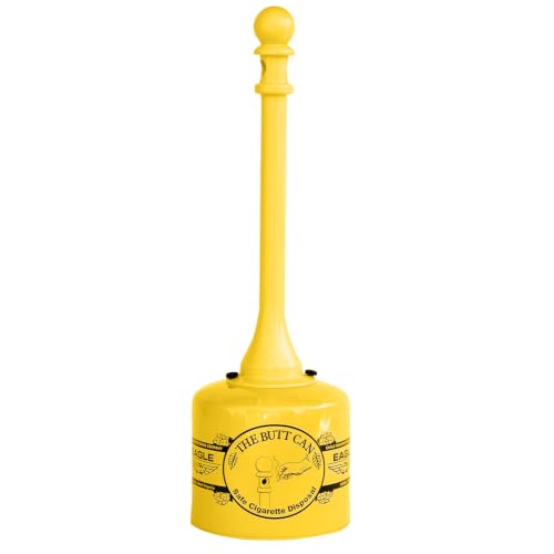 Eagle Cigarette Butt Receptacle, 5 Gallon Capacity, Yellow