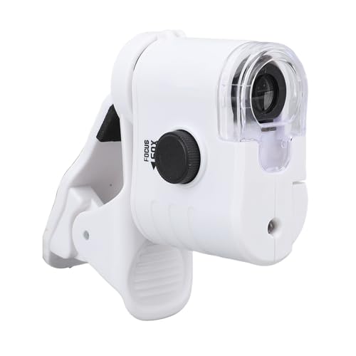 Microscopio para Teléfono Móvil con Zoom de 60X, Lupa con Luz UV LED, Imágenes HD, Compacto y Portátil, para Detección de Moneda, Compatible conpara Teléfonos Inteligentes OSX