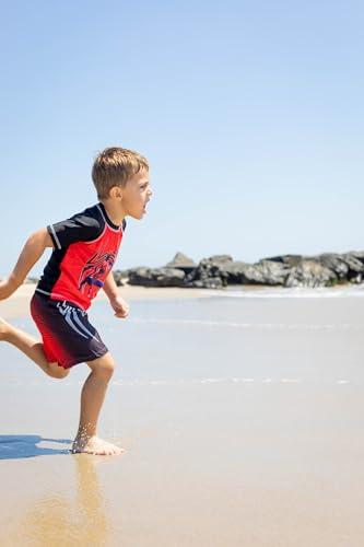 Image of Marvel Boys' Swimwear 2-Piece Rashguard and Swim Trunks Set Toddler to Big Kid