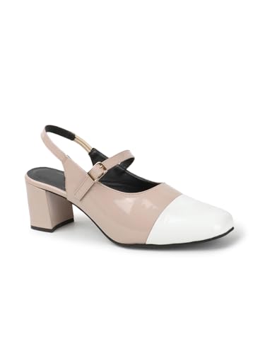 Image of TRYME Women Mary Jane Block Heels | Single Strap Round Toe Pumps | Comfortable Chunky Heel Shoes | Stylish Formal Casual Office Party Footwear