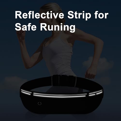 slim running belt for women menrunners fanny pack phone holdermoney beltrunning gear accessorieswith 3 pocketsblack