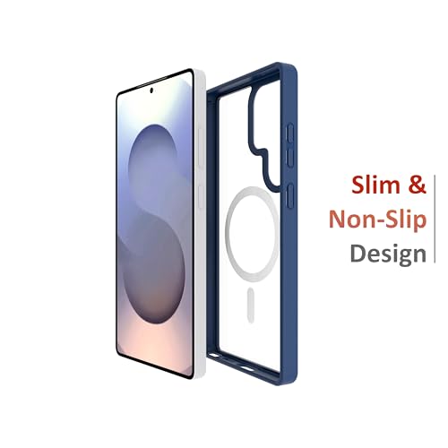 Image of Case for Samsung Galaxy S25 Ultra with Mag-Safe, [Anti-Yellowing Technology] [Military Grade Drop Protection] Shockproof Slim Hybrid Phone Case for Samsung Galaxy S25 Ultra 5G - Indigo Blue