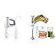 Braun MultiMix 5 HM 5000 Handmixer - Handrührgerät mit stufenloser Geschwindigkeitsregelung, 700 Watt, weiß/grau & MQ 5235WH Stabmixer, 1000 Watt, weiß/grau