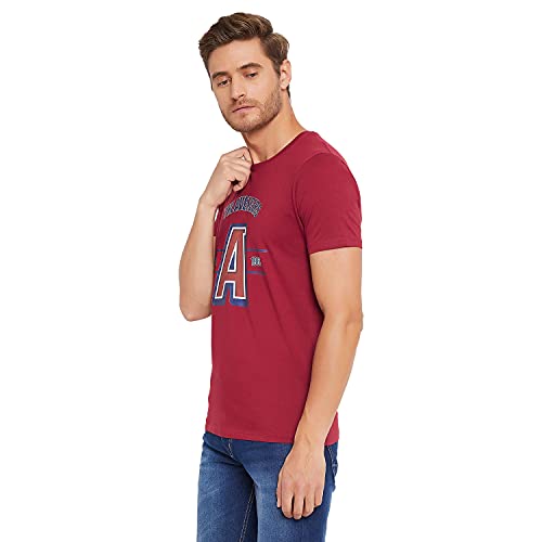 Image of Marvel Men Round Neck Short Sleeves Knitted T-Shirt