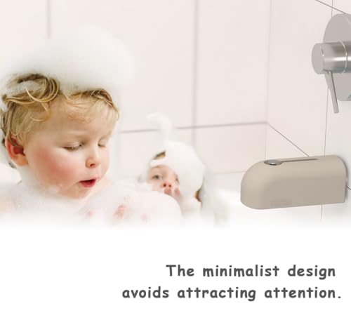 Image of Faucet Cover Bathtub, Soft Silicone Tub Spout Cover, Faucet Protector for Kids, Bath Spout Guard for Bathtubs, Bathroom Tub Faucet Cover, Water Spout Cover for Child Safety, Universal Fit(Taupe)