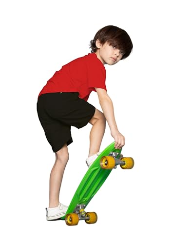 Image of Yazh Texworld Boys Round Neck Blended Cotton T-Shirts | Regular Fit | Half Sleeve | Casual Wear | Trendy | Combo Pack of 5 | Multicolor | Soft, Durable, and Stylish for Everyday use