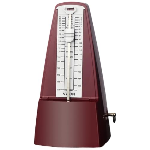 Bxzzuis 高精度メトロノーム 透明機械式 コンパクト振り子 リズムマシン 大音量 ピアノ ギター 古琴 ドラムセット バイオリン練習 一般的な 楽器演奏、音楽、初心者、ベテランに適しています 音楽愛好家のために (プラスチックスチールムーブメント -