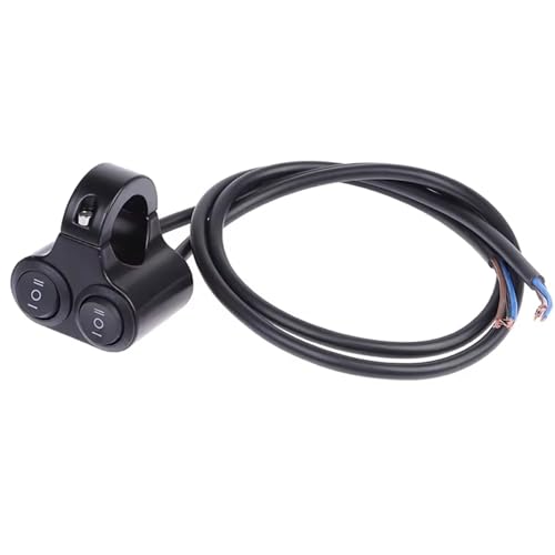 Commande guidon moto 22mm double bouton aluminium 12V clignotant haut-parleur