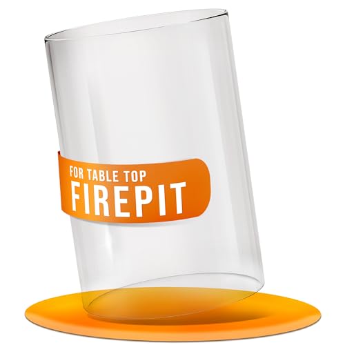 flammtal - Verre de rechange pour cheminée de table au bioéthanol – Cylindre en verre ignifuge [Ø 14 cm/hauteur 22 cm] – Compatible avec flammtal, Edelfeld & autres cheminées de table à l'éthanol –