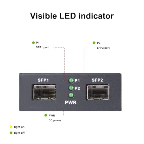Image of Ipolex 10G SFP+ to SFP+ Fiber Media Converter Kit, Fiber to RJ45 Adapter