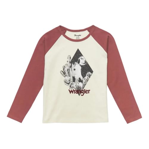 Wrangler Girls' Desert Logo Long Sleeve Graphic Shirt - 112353142 X- US