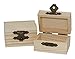 Creative Hobbies 12-Pack Mini Wooden Treasure Boxes with Locking Clasp - Unfinished Wood Treasure Chest for Party Favors, DIY Projects, Home Decor, Props, 2.3 x 1.5 x 1.5 Inches
