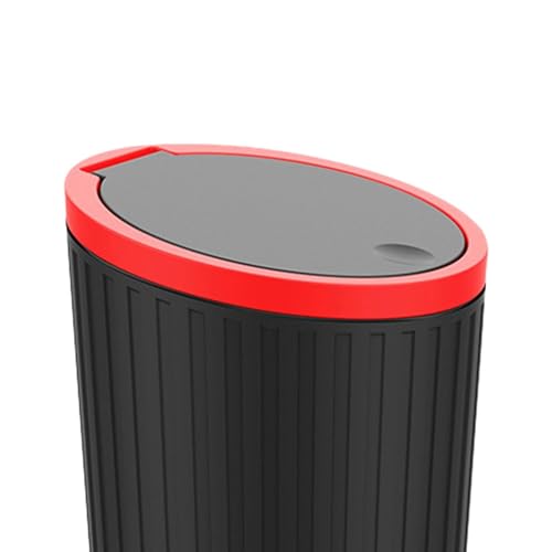 Image of 1pc Car Trash Can, Press-type Sundries Storage, Garbage Can, Mini Box, Car Small Storage Bucket 1Pc Round Car Trash Can With Lid - Waterproof, Fits Cup Holders & Armrests