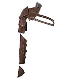 L'VOW Gothic Shoulder and Arm Strap Medieval Faux Leather Gauntlet and Adjustable Shoulder Armor Costume Set(Brown)