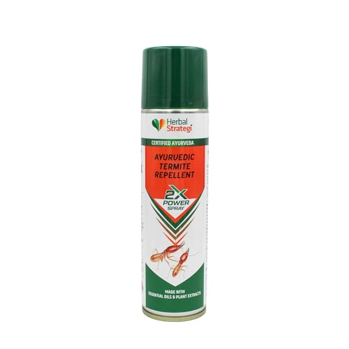 Herbal Strategi Ayurvedic Termite Repellent 200 ML | 2X power Aerosol Spray | Certified Ayurveda (AUYSH)| Non-Toxic & Eco friendly| No CFC and No side effects|Cruelty free & Vegan