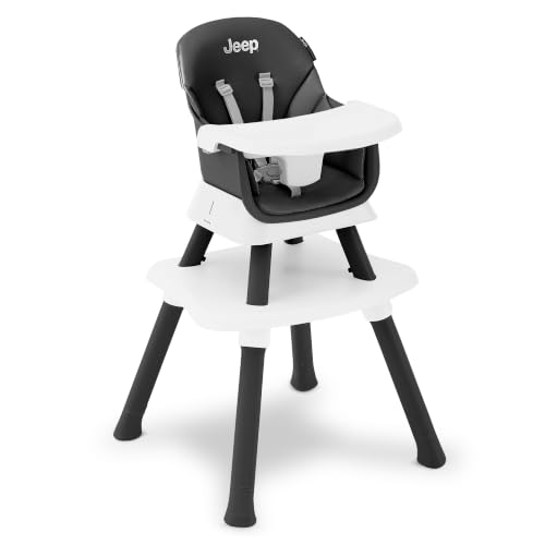 Image of Jeep Milestone 6-in-1 Convertible High Chair by Delta Children, Black