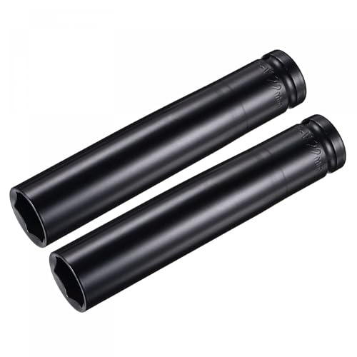 Image of TA-VIGOR 2Pcs 1 /2 Drive by 22mm Deep Impact Socket, 6 Inch Length Durable Reliable CR-V Steel, 6-Point Metric Sizes for Home Car Repair