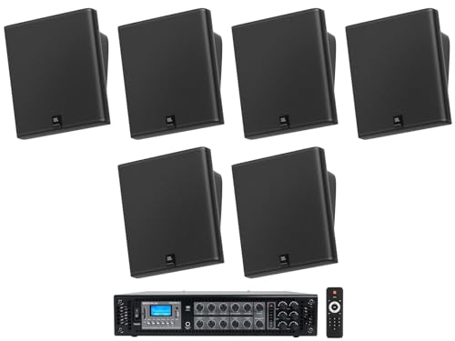Audiosavings Bundle: (3) Pair JBI SLP12/T-BK Sleek Low-Profile On Wall Mount 3