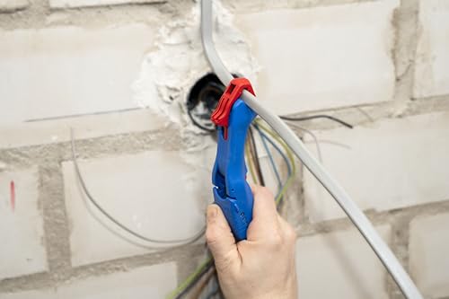 WEICON Tools Flat and Round Cable Stripper, for Stripping The Outer Insulation of Flat Cables up to 18 mm & Round Cables 6-13 mm, Wire Stripping Function