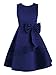 YiZYiF Vestito Bambina Cerimonia Abito da Sposa Damigella Vestito da Principessa Senza Maniche con Bowknot Elegante per Festa Matrimonio Nuziale Nozze Cocktail Sera Blu Scuro 14 Anni