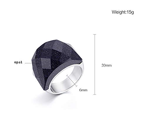 Image of HIJONES Men Women Stainless Steel Cubic Zirconia Royal Crystal Rings Wrap Band Cocktail Style