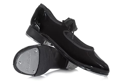 Theatricals Womens Tap Star Ribbon Tie Elastic Tap Shoes