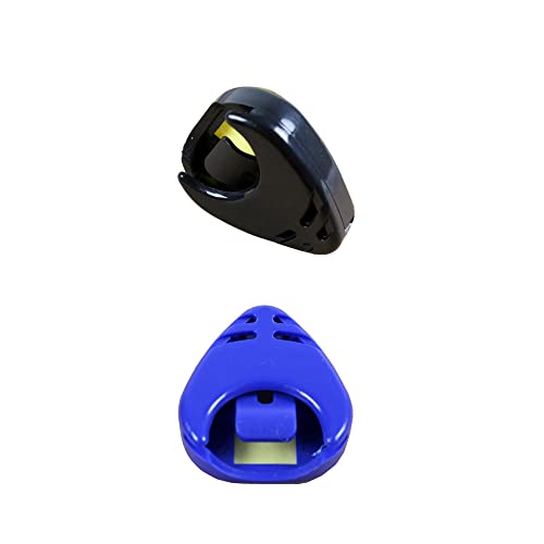 Rayzm Lot de 2 supports en plastique pour médiators de guitare, noir et bleu - Les Beatles, Paul McCartney, John Lennon, RIngo Starr, George Harrison Rayzm Lot de 2 supports en plastique pour médiators de guitare, noir et bleu