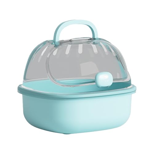 Gralara Estojo de transporte para hamster, gaiola para animais pequenos, estojo de transporte com garrafa de água, respirável, portátil, transportadora de, Azul