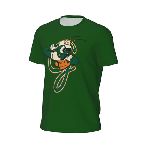 Greensboro Grasshoppers Men's Short-Sleeved Round Neck Mesh T-Shirt2