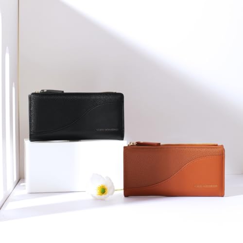 Women’s PU Leather Wallet, Large Capacity Bifold with Card Holders, Coin Pocket, Fashion Long Wallet for Women3