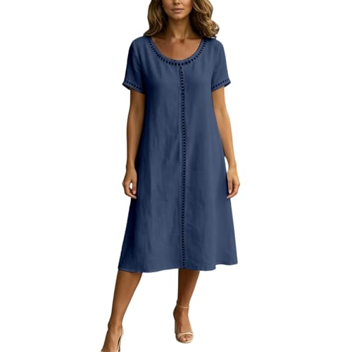 Robe d'été décontractée légère pour femme active en robe midi fluide