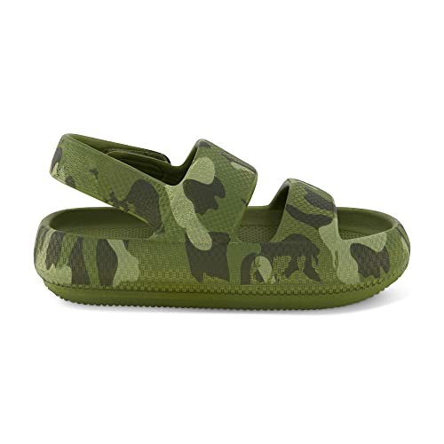 CUSHIONAIRE Kid's Fuji sandal with adjustable strap and +Comfort4