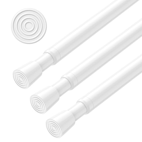 AIZESI vorhangstange ohne bohren 82 bis 150cm klemmstange für gardinen, vorhangstange klemmstange, Weiß teleskopstange spannstange gardinenstange zum klemmen für Fenster, Tür, Küche(3 Stück) AIZESI vorhangstange ohne bohren 82 bis 150cm klemmstange für gardinen, vorhangstange klemmstange, Weiß teleskopstange spannstange gardinenstange zum klemmen für Fenster, Tür, Küche(3 Stück)