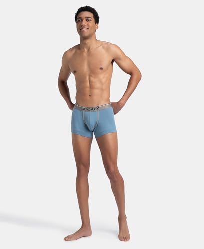 Image of Jockey 8015 Men's Super Combed Cotton Rib Solid Trunk with Ultrasoft Waistband (Pack of 2)