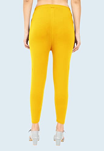 Image of POPOLO Women's Super Soft Ankle Length Cotton Lycra Solid Stretchable Legging