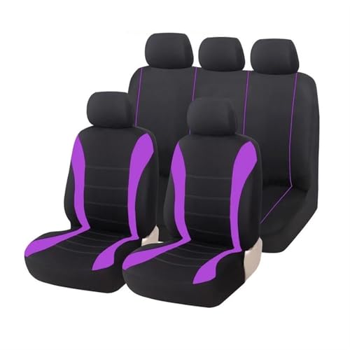 Housses de siège voiture Skoda Fabia violettes et compatibles airbag