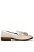 Franco Sarto Womens Carolynn Low Slip On Tassel Loafers Ivory/White Color Block 8.5 M