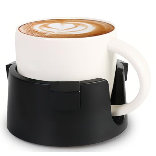 Getränkehalter rutschfest Schwarz, Becherhalter Universal, Fängt Wassertropfen auf, Boden mit 3M-Klebeband, um EIN Umkippen der Becher zu verhindern, Guter Schutz für Elektronische Produkte (Schwarz)