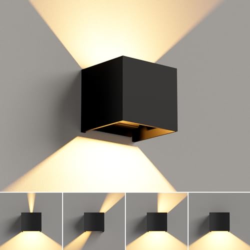 BENMA 12W Wandleuchte, Wandlampe Innen/Außen, Warmweiß Wandleuchten, 3000K LED Außenwandleuchte IP65 für Schlafzimmer, Wohnzimmer, Draussen,...
