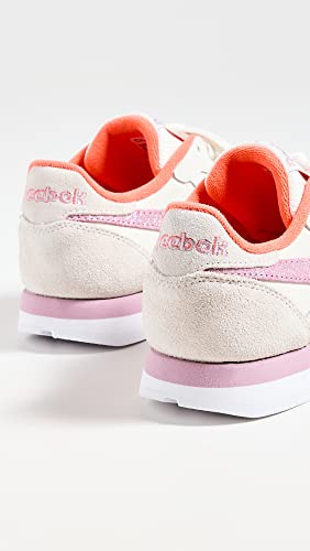 Image of Reebok Women's Classic Leather Sneakers, Chalk /Infused Lilac /White, 10 Medium US