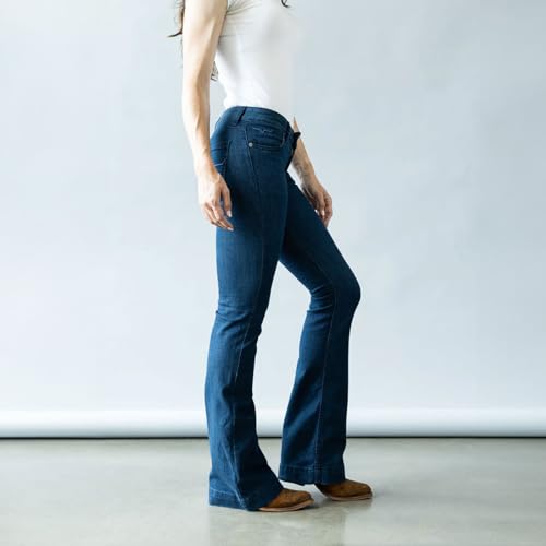Kimes Ranch Women's Lola Casual Western Mid-Rise Wide Flare Leg Tri-Blend3
