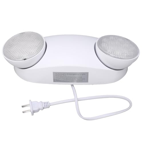 Gavigain LED Emergency Light, Two Head Commercial Emergency Light Fixtures with Battery Backup US Plug 85?265V