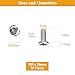 55 Pieces M5 x 10mm Machine Screws, Thread Pitch 0.8mm, Sutemribor M5 Phillips Pan Head Machine Screws, 304 Stainless Steel, Fully Threaded, Silver