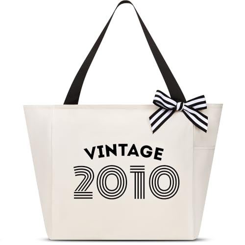 Image of Vavabox 40th Birthday Gifts Women, Unique 40 Years Old Tote Bag, Vintage 1986 Handbag Gifts for Women Mom Wife Friend