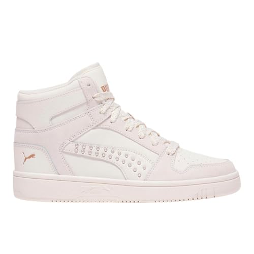 Image of PUMA Women's Rebound Layup Mid Shoes Warm White /Gold 6.5 Medium