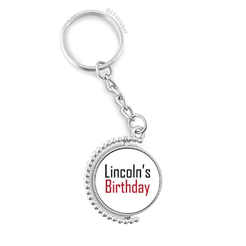 Titular de la llave de Lincoln con anillo de la cadena y cuerpo giratorio