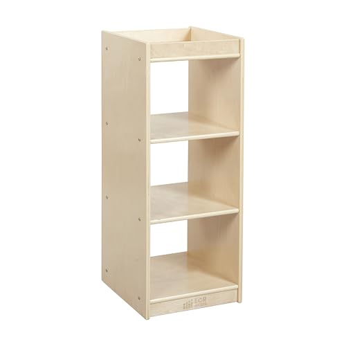 ECR4Kids 3-Cube Vertical Storage Cabinet, Display Shelf, Natural