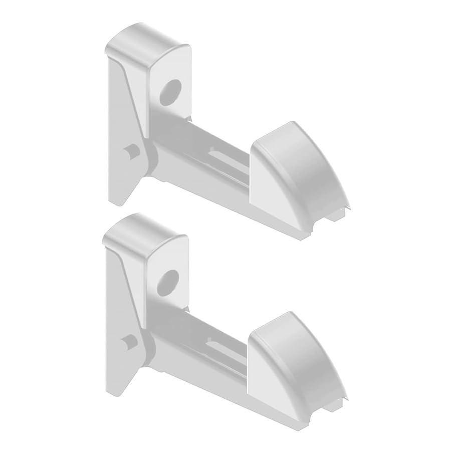 Lot de 2 Arrêts Automatique - Aluminium Blanc - Bloc l'Ouverture et la Fermeture de Volets Battants - Fabrication Française